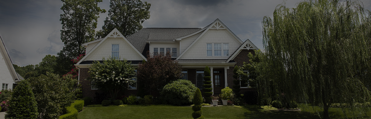 A house on a residential street