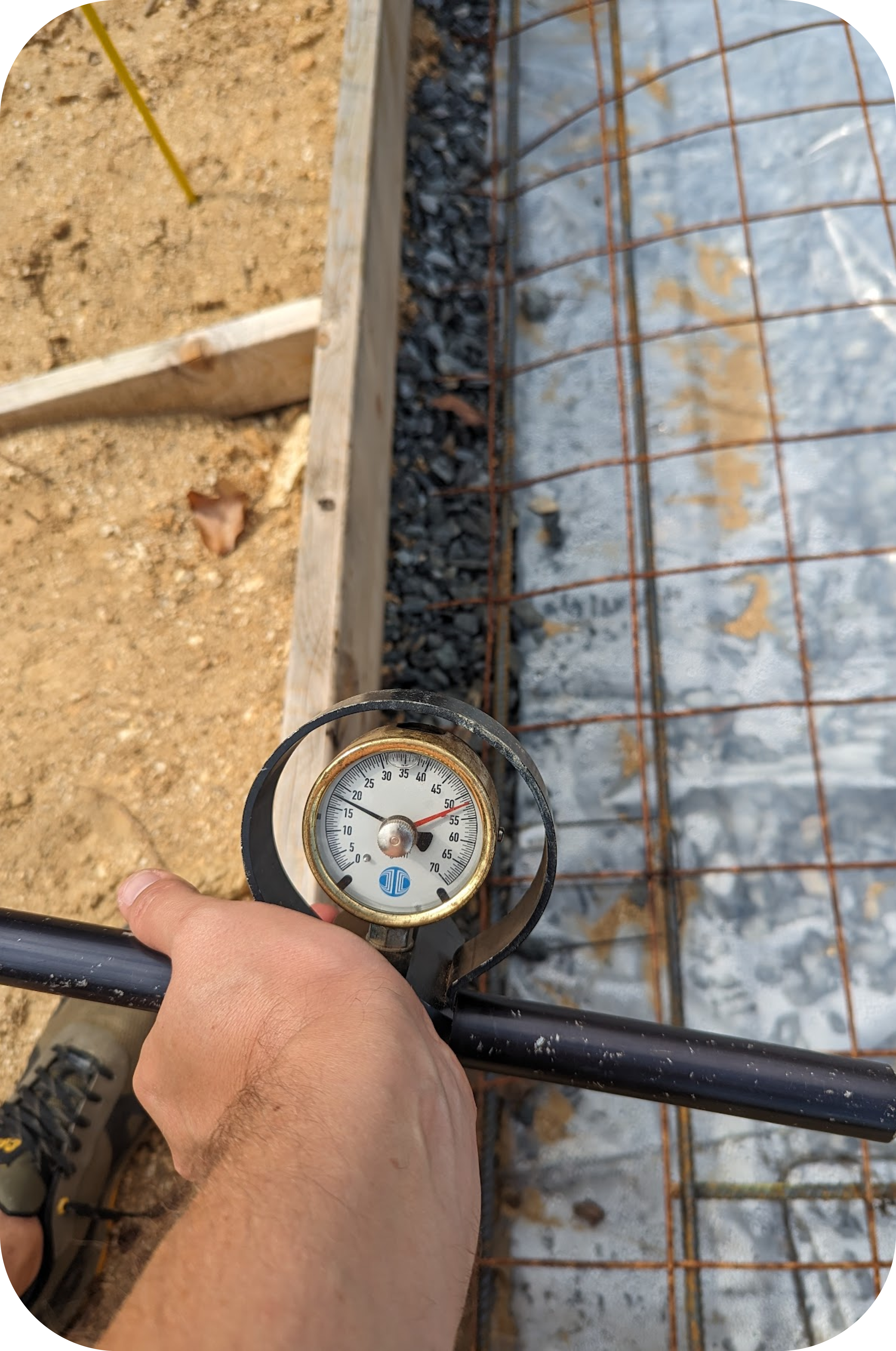 Testing at building footers